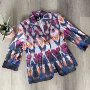 Vintage Angel Apparel Artsy Blazer
Purple Pink One Button Jacket artsy